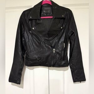 Blank NYC Black Faux Leather Moto Jacket